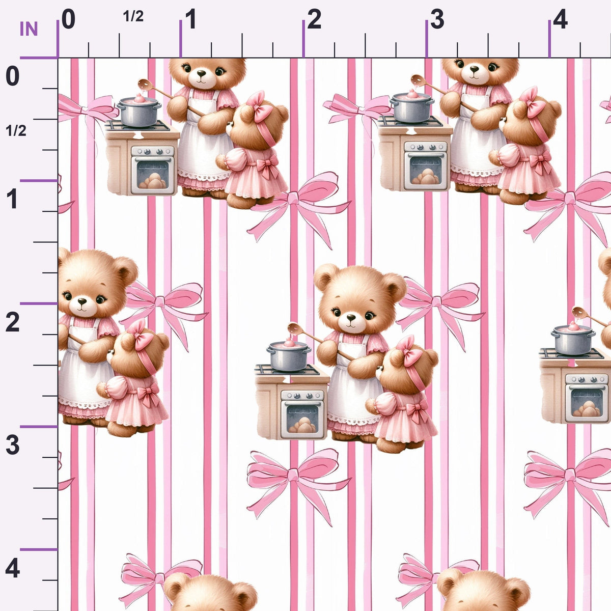 Beary Sweet Party Pattern 2 Minky Fabric