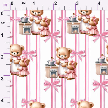 Beary Sweet Party Pattern 2 Minky Fabric