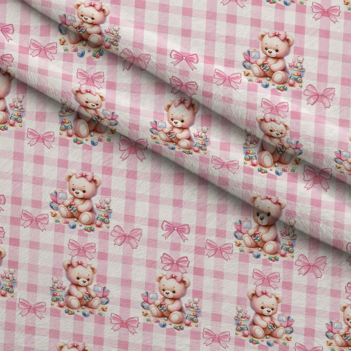 Beary Sweet Party Pattern 4 Minky Fabric