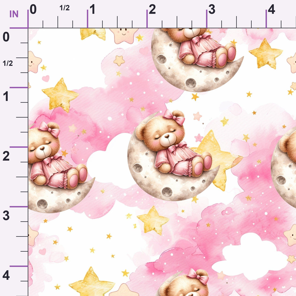 Beary Sweet Party Pattern 5 Minky Fabric
