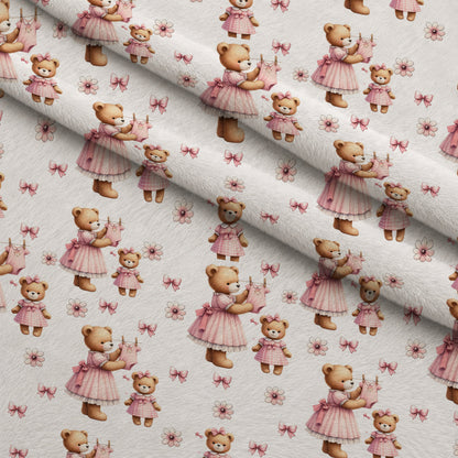Beary Sweet Party Pattern 7 Minky Fabric