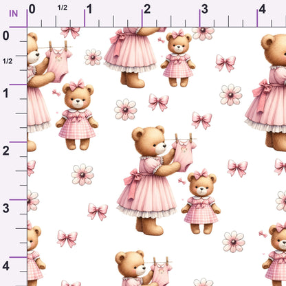 Beary Sweet Party Pattern 7 Minky Fabric