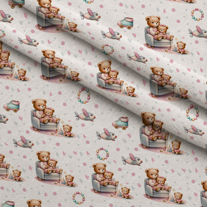 Beary Sweet Party Pattern 8 Minky Fabric