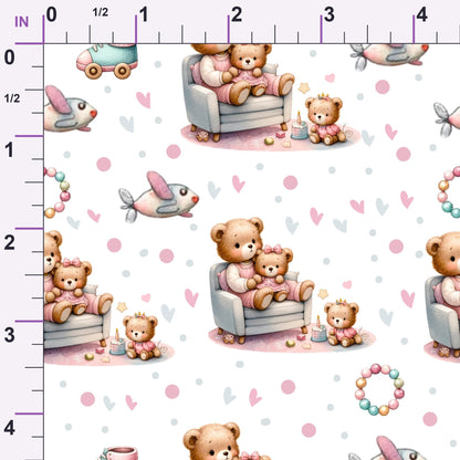 Beary Sweet Party Pattern 8 Minky Fabric