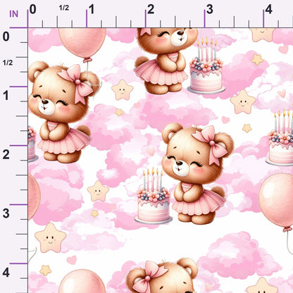 Beary Sweet Party Pattern 9 Minky Fabric