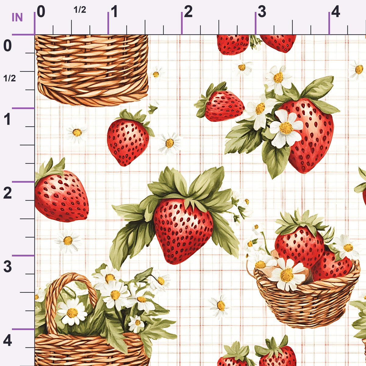Berry Basket Charm Pattern 12 Minky Fabric