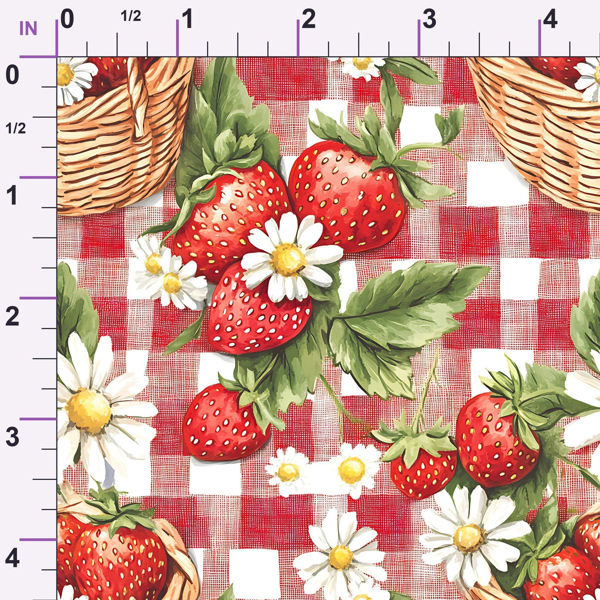 Berry Basket Charm Pattern 2 Minky Fabric