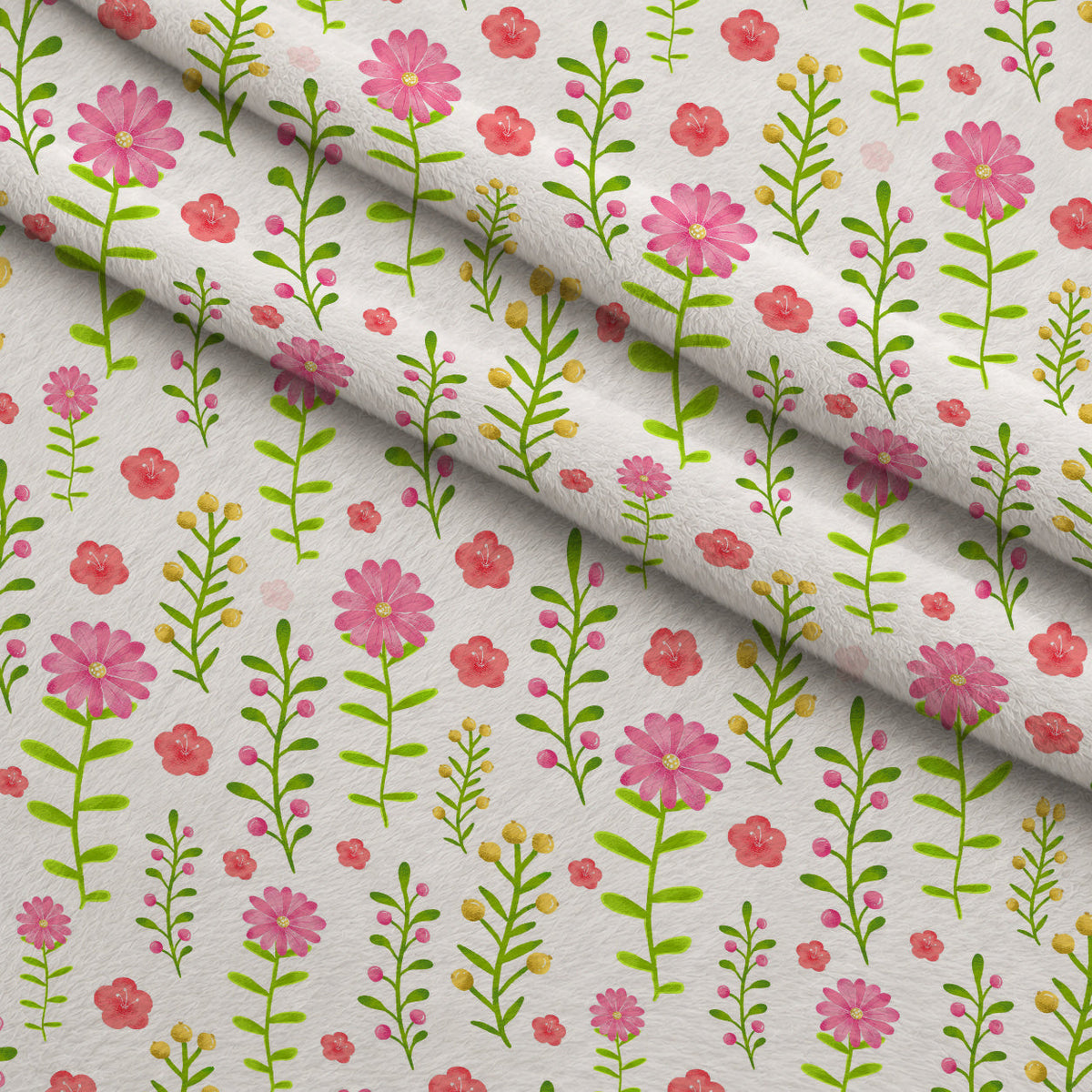 Berry Blossom Meadow Pattern 1 Minky Fabric