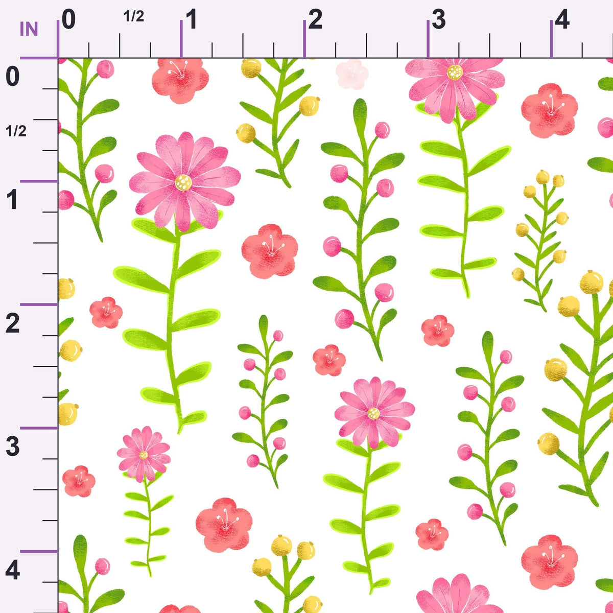 Berry Blossom Meadow Pattern 1 Minky Fabric