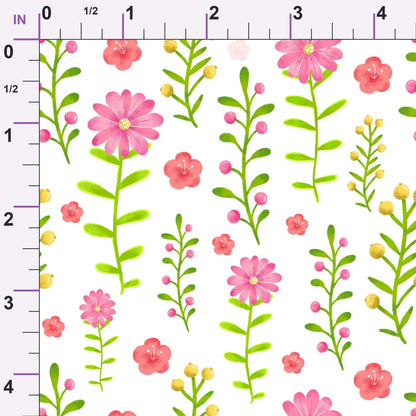 Berry Blossom Meadow Pattern 1 Minky Fabric