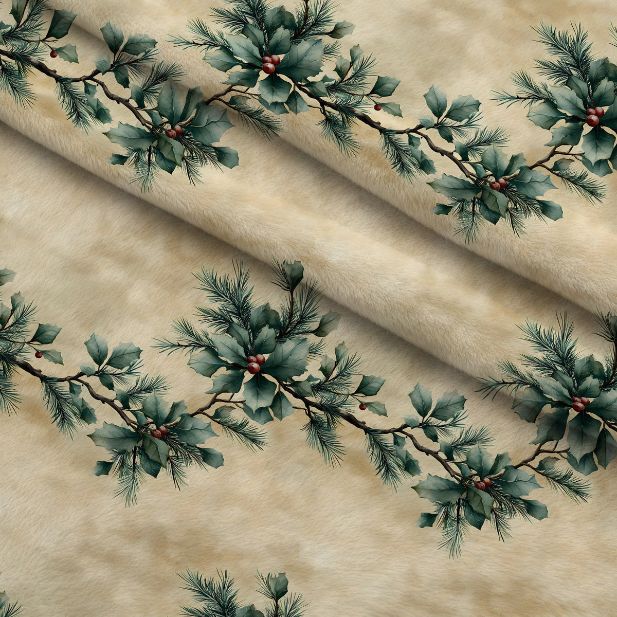 Berry Boughs Pattern 1 Minky Fabric