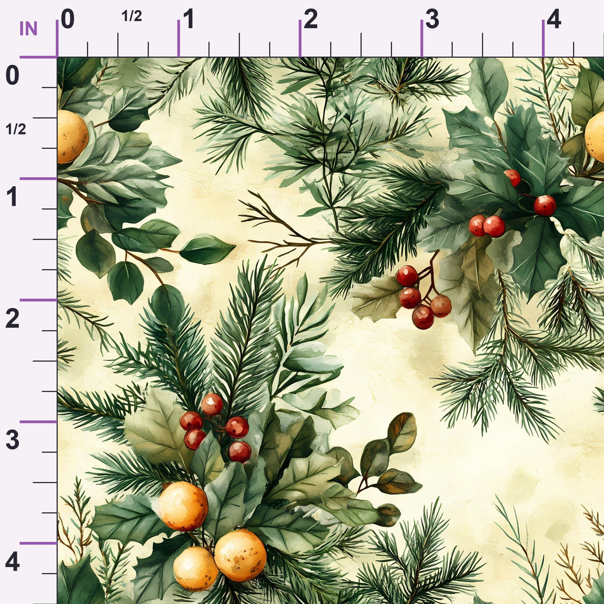 Berry Boughs Pattern 10 Minky Fabric