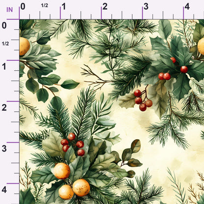 Berry Boughs Pattern 10 Minky Fabric