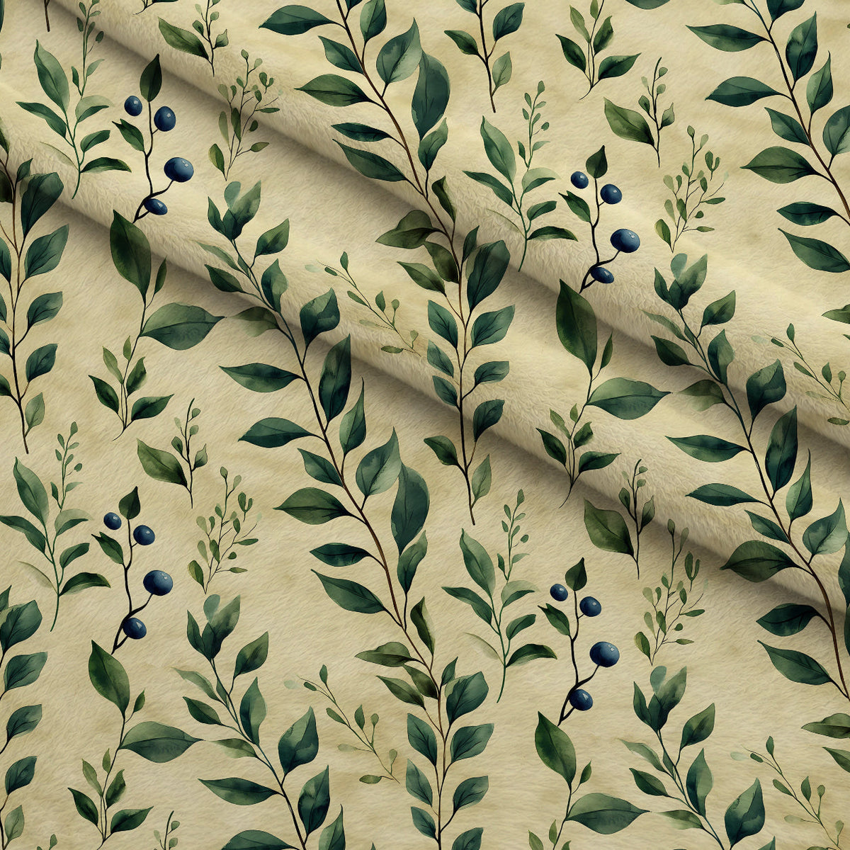 Berry Boughs Pattern 12 Minky Fabric