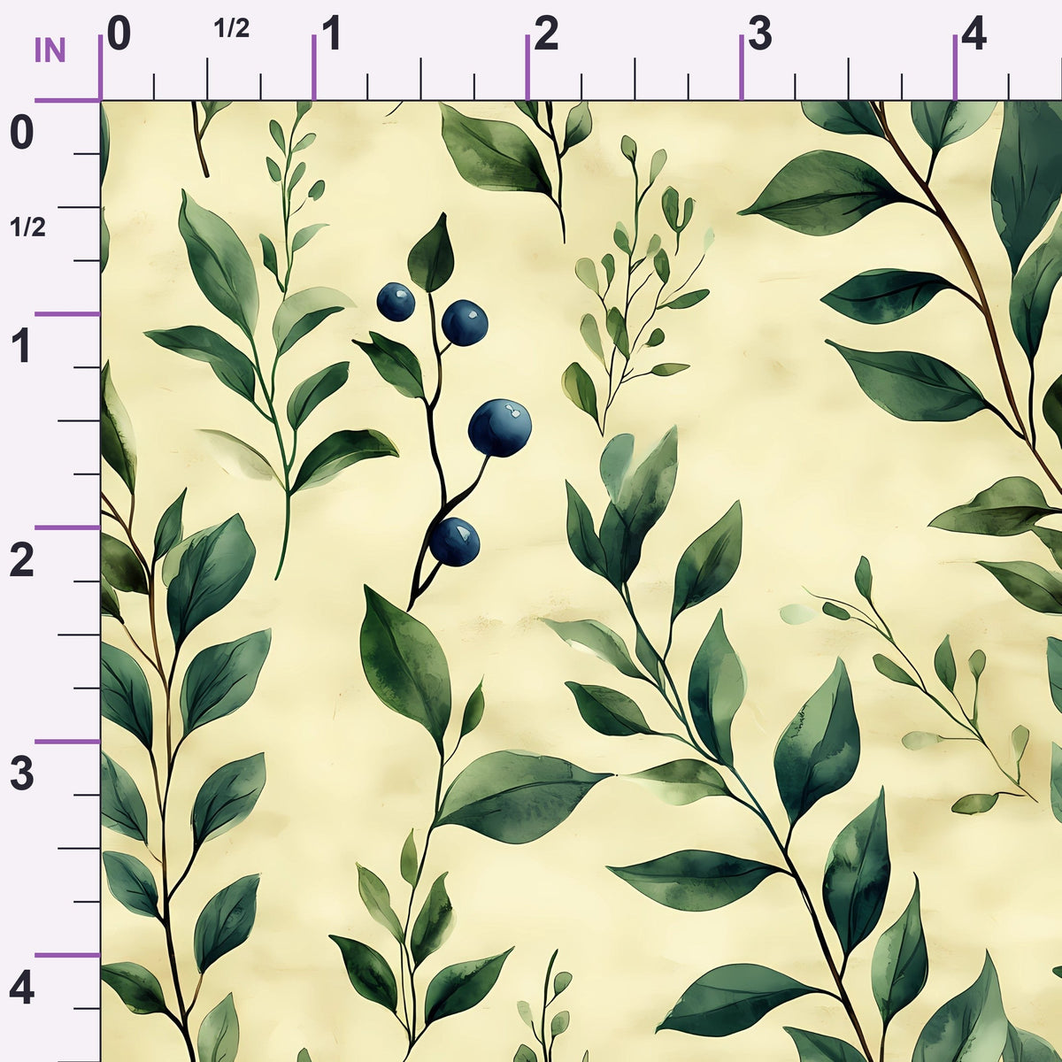 Berry Boughs Pattern 12 Minky Fabric