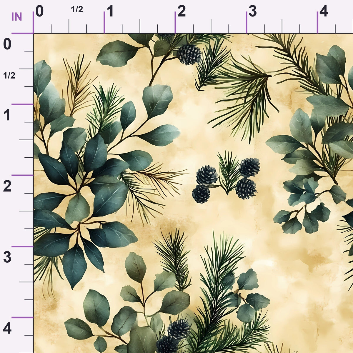 Berry Boughs Pattern 5 Minky Fabric