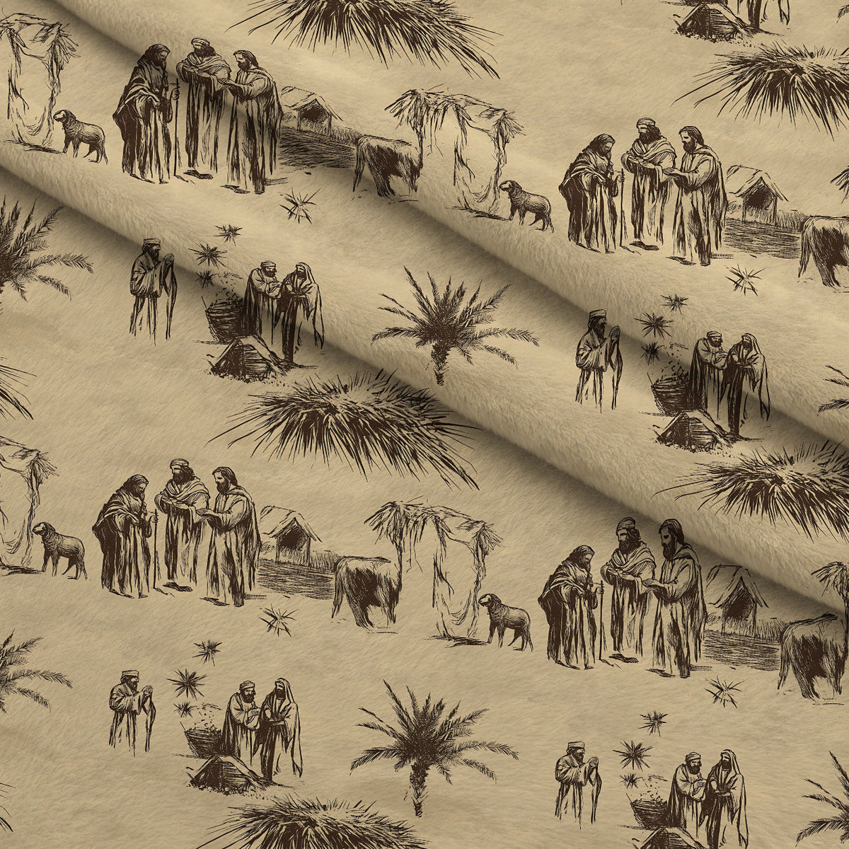 Bethlehem Toile Pattern 1 Minky Fabric