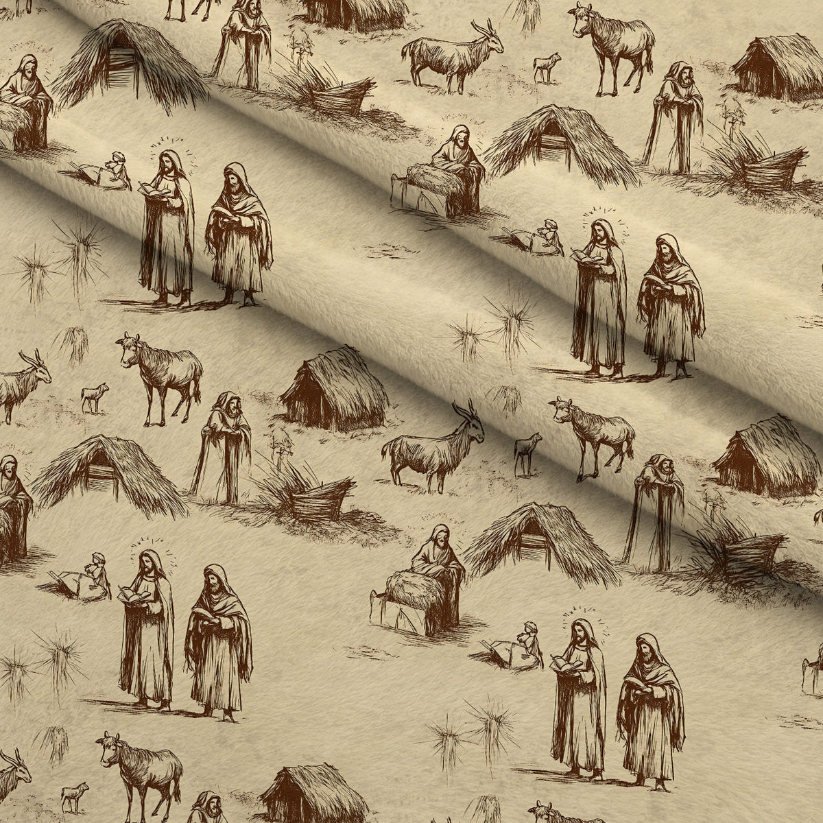 Bethlehem Toile Pattern 10 Minky Fabric