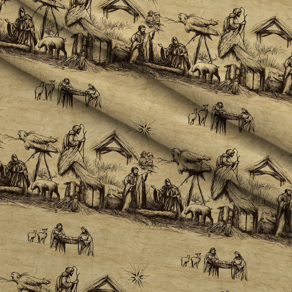 Bethlehem Toile Pattern 11 Minky Fabric