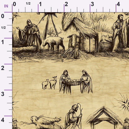 Bethlehem Toile Pattern 11 Minky Fabric