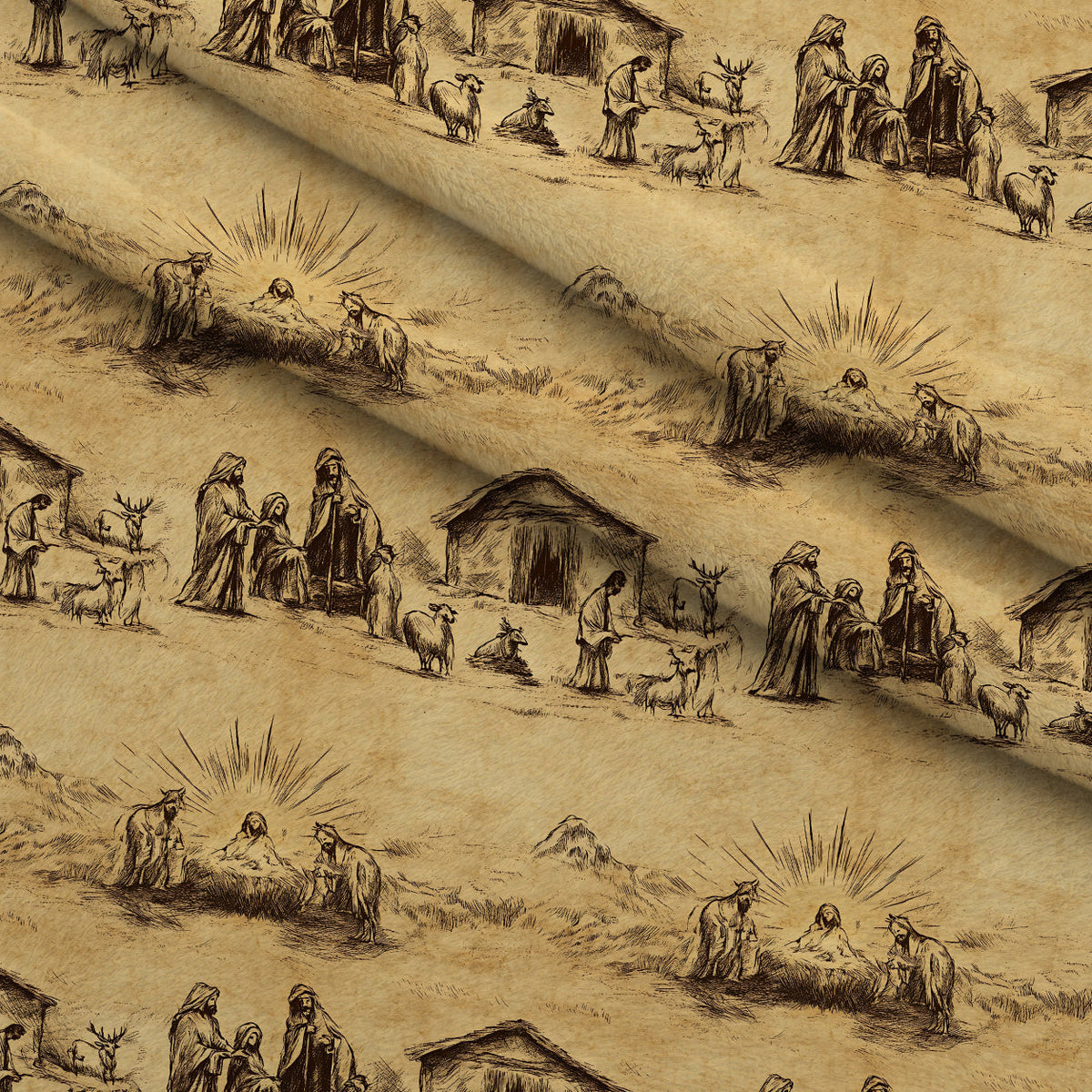 Bethlehem Toile Pattern 15 Minky Fabric