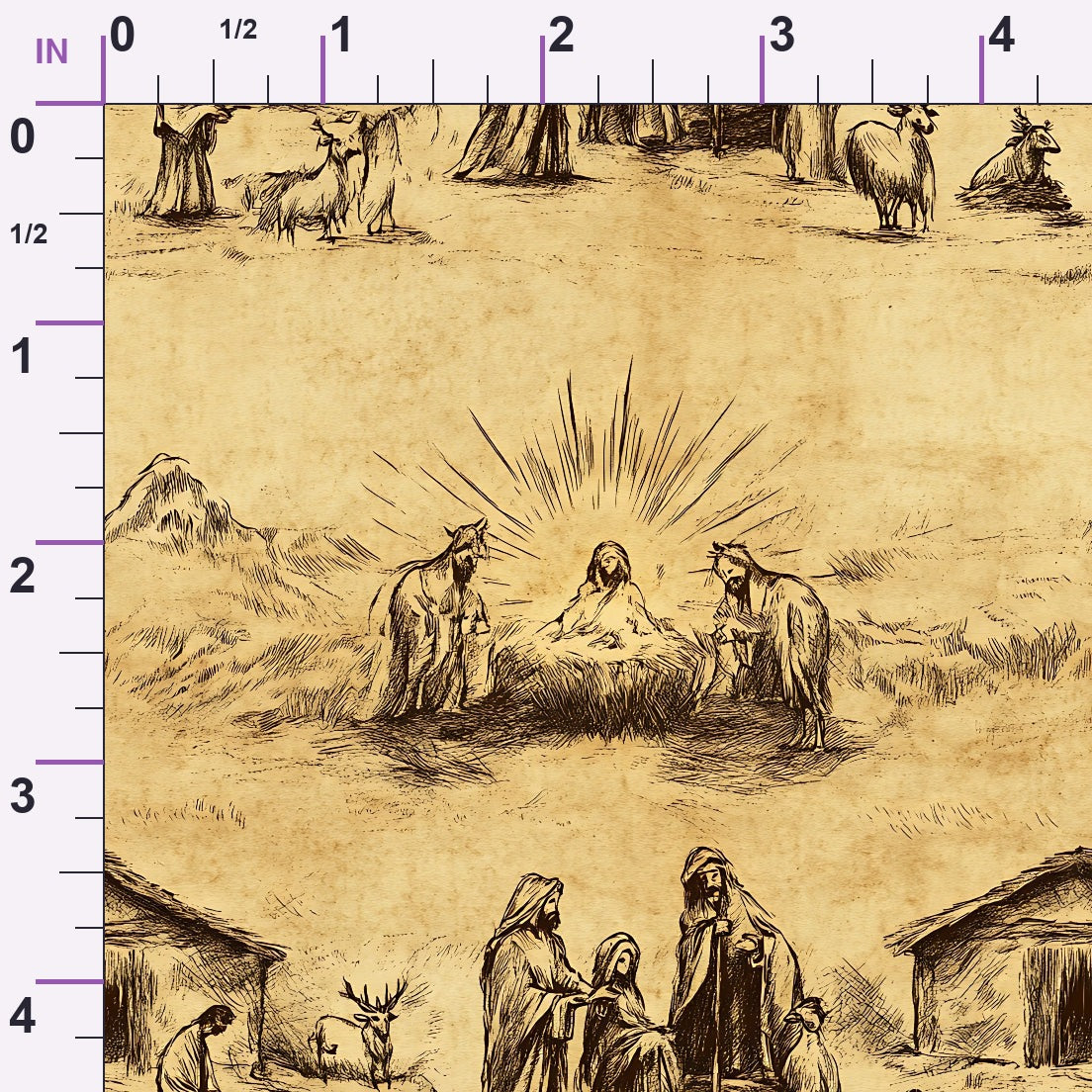 Bethlehem Toile Pattern 15 Minky Fabric