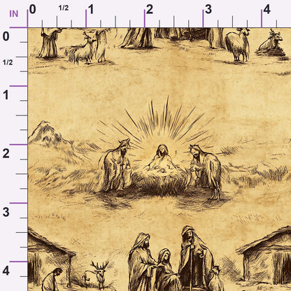 Bethlehem Toile Pattern 15 Minky Fabric
