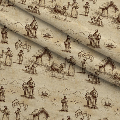 Bethlehem Toile Pattern 17 Minky Fabric