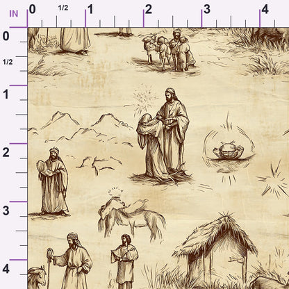 Bethlehem Toile Pattern 17 Minky Fabric