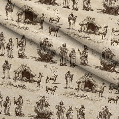 Bethlehem Toile Pattern 18 Minky Fabric