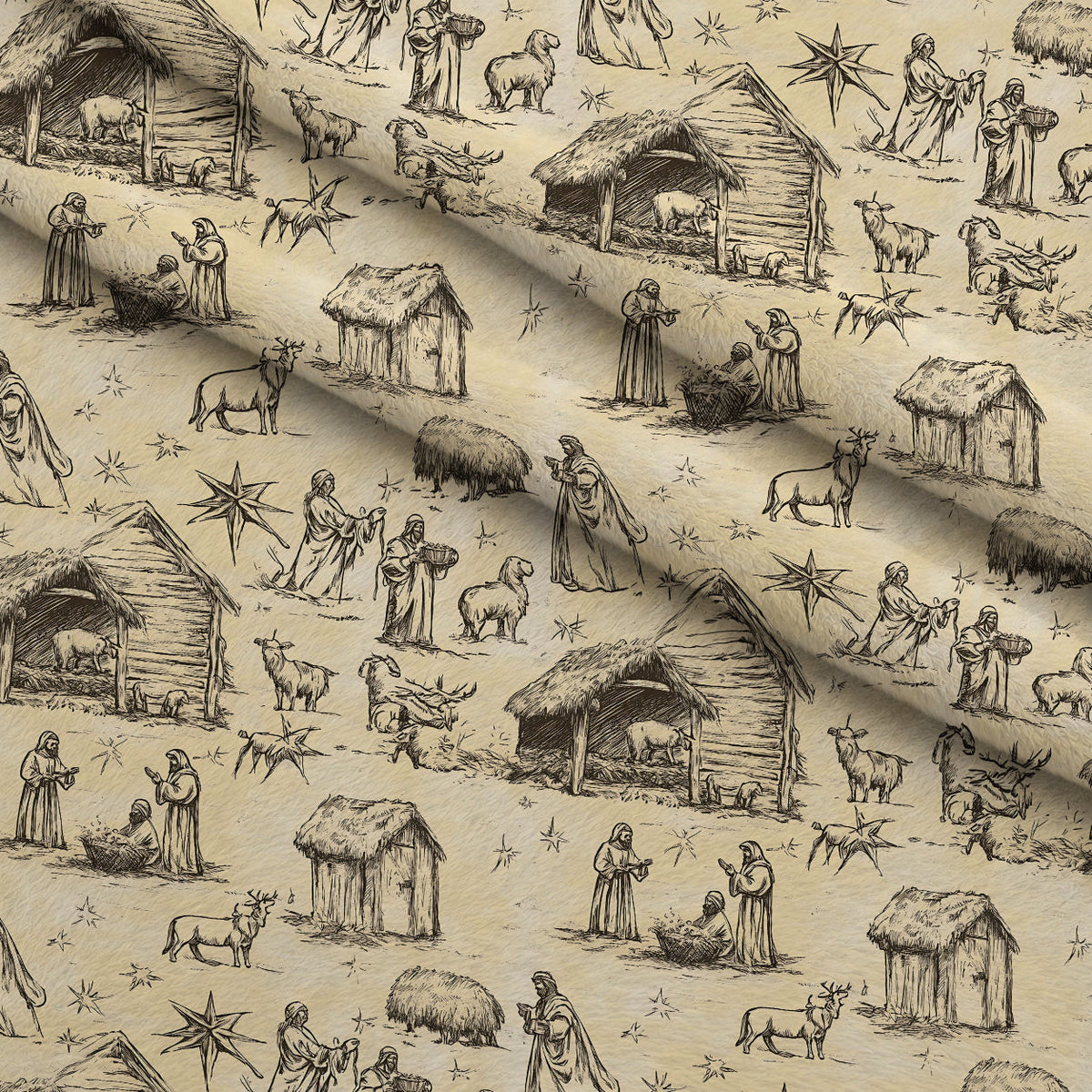 Bethlehem Toile Pattern 19 Minky Fabric