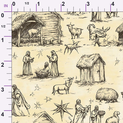 Bethlehem Toile Pattern 19 Minky Fabric
