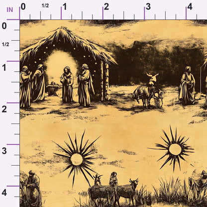 Bethlehem Toile Pattern 20 Minky Fabric