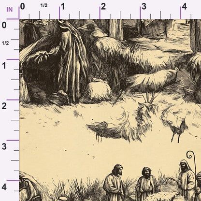 Bethlehem Toile Pattern 3 Minky Fabric