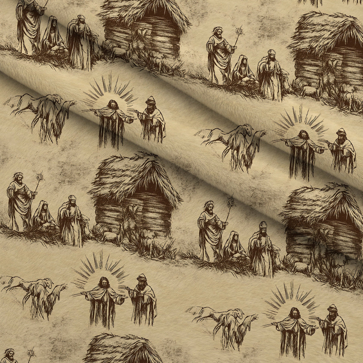 Bethlehem Toile Pattern 5 Minky Fabric