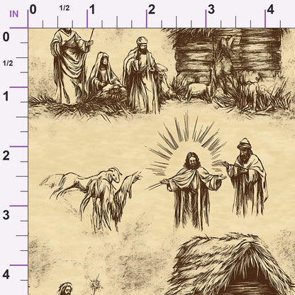 Bethlehem Toile Pattern 5 Minky Fabric