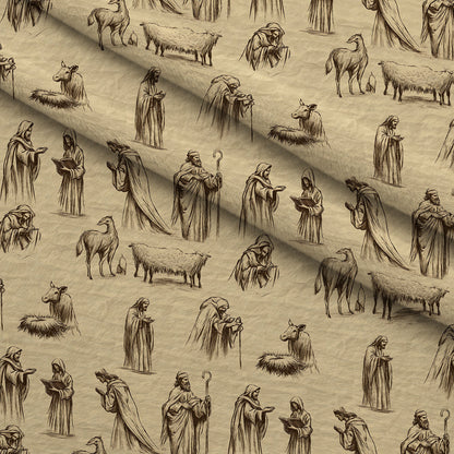 Bethlehem Toile Pattern 6 Minky Fabric