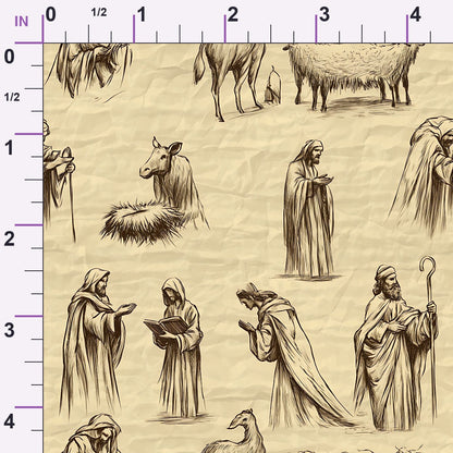 Bethlehem Toile Pattern 6 Minky Fabric