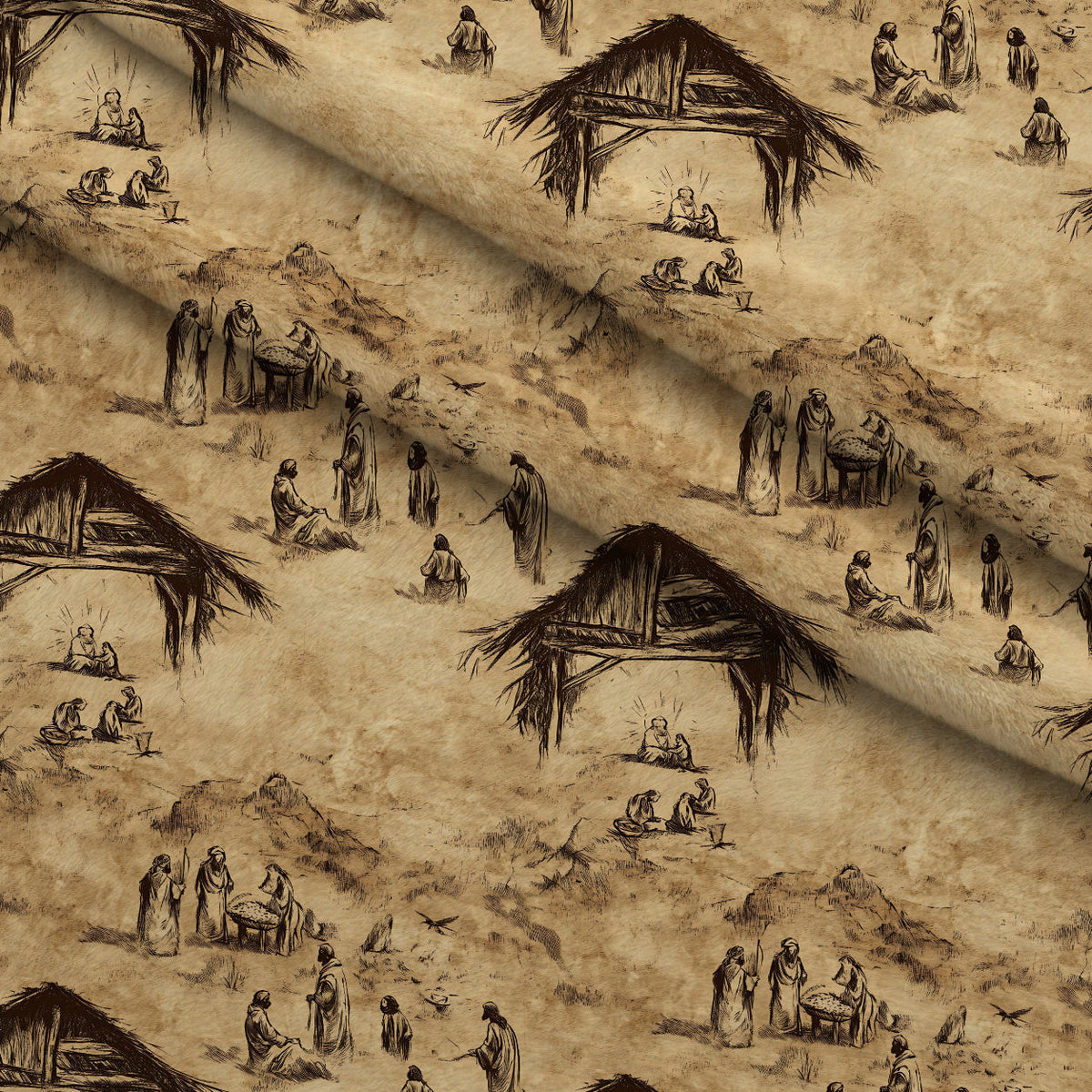 Bethlehem Toile Pattern 7 Minky Fabric