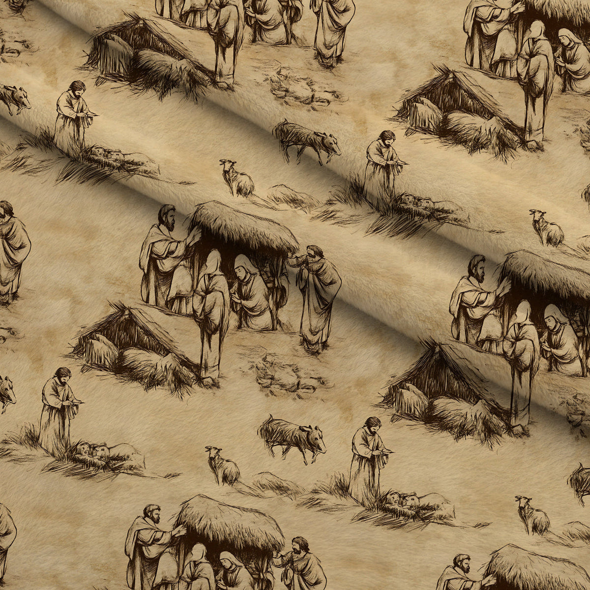 Bethlehem Toile Pattern 9 Minky Fabric