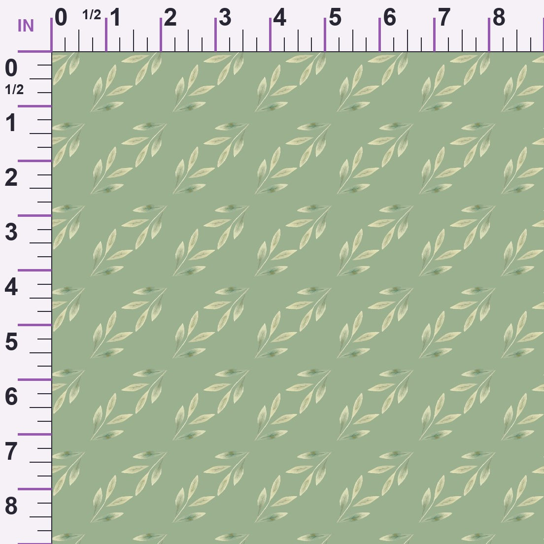 Bloom Time Leaves Pattern 2 Minky Fabric