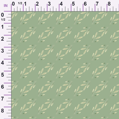 Bloom Time Leaves Pattern 2 Minky Fabric