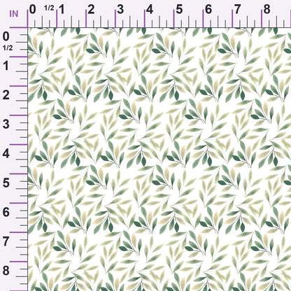 Bloom Time Leaves Pattern 3 Minky Fabric