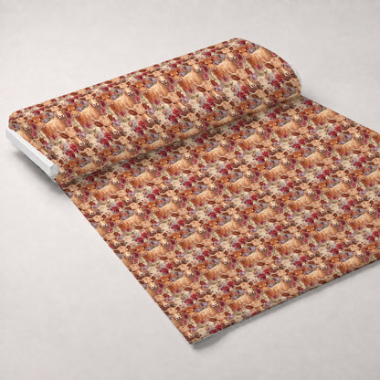 Blooming Bovines Pattern 18 Minky Fabric