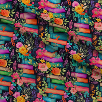 Blooming Library Pattern 10 Minky Fabric