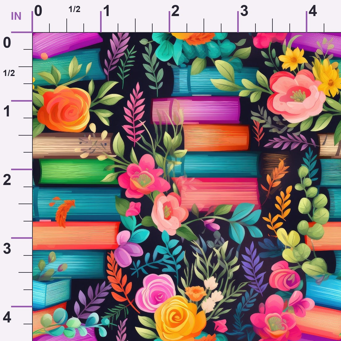 Blooming Library Pattern 10 Minky Fabric