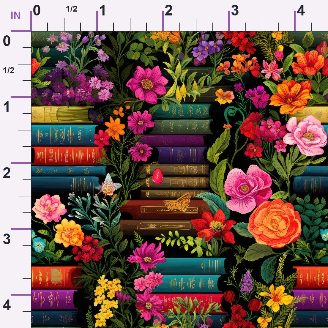 Blooming Library Pattern 11 Minky Fabric