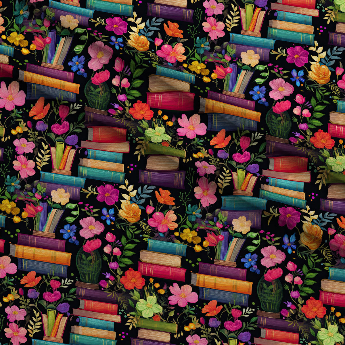 Blooming Library Pattern 2 Minky Fabric