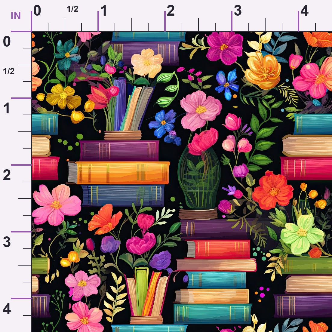 Blooming Library Pattern 2 Minky Fabric