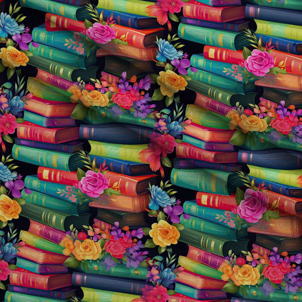 Blooming Library Pattern 3 Minky Fabric